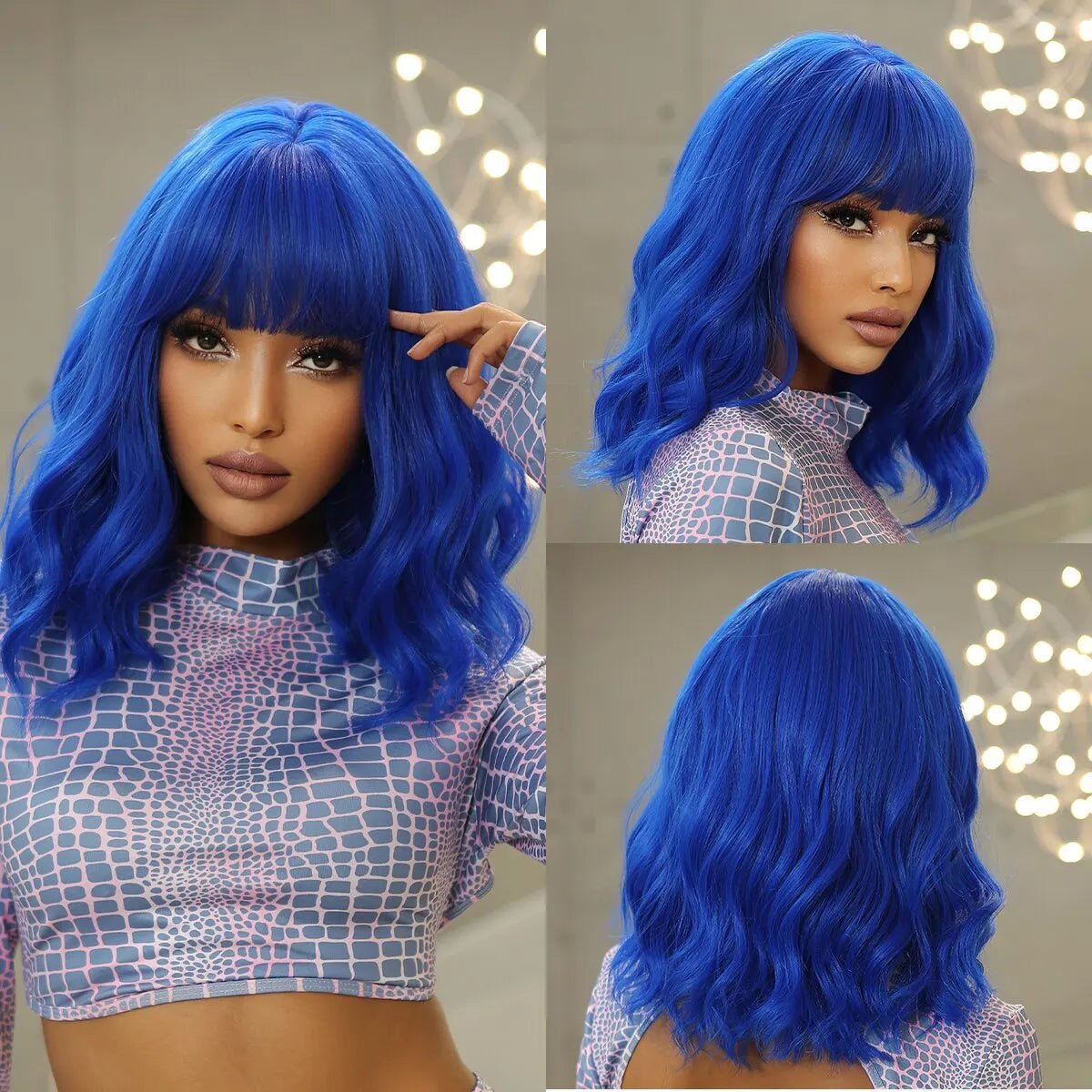 Grey Wavy Bob Wig - Pendo Store