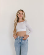 Crew Neck Long Sleeve Halftee
