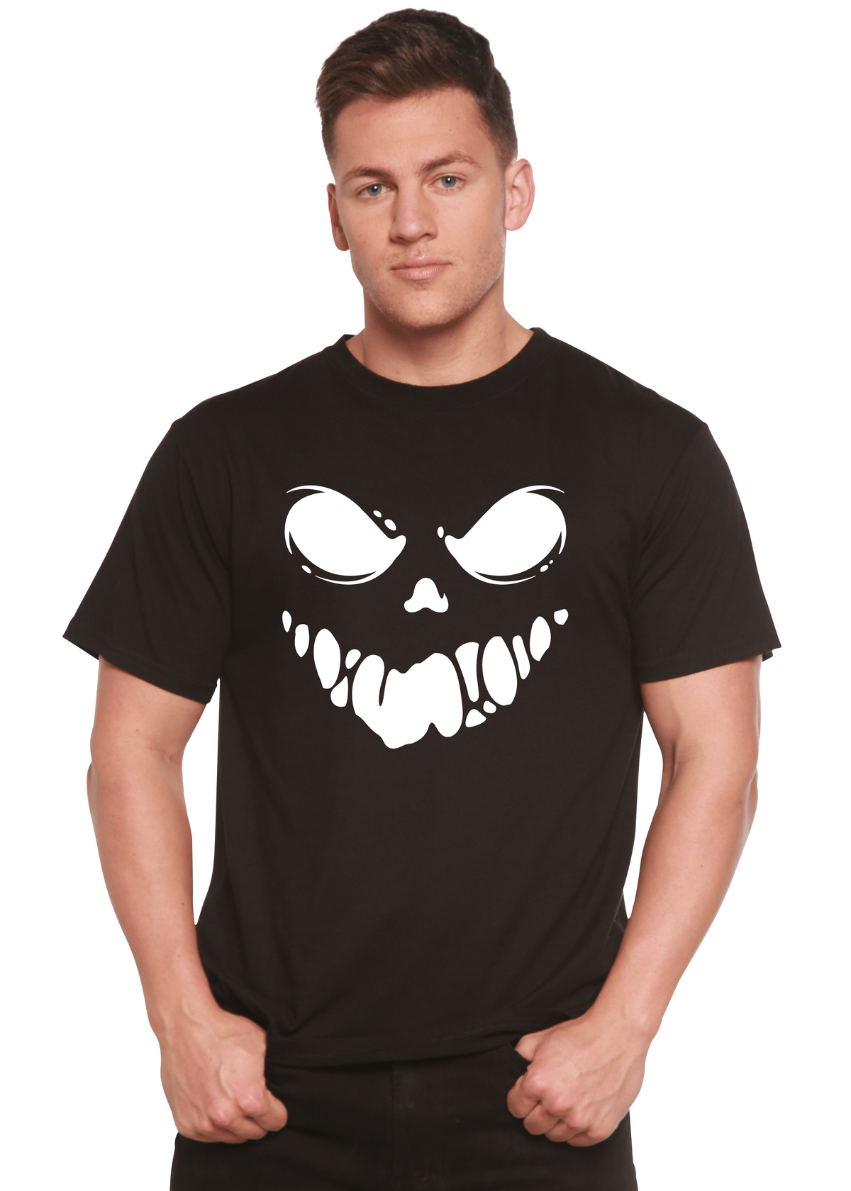 Halloween Boo Men's Bamboo Viscose/Organic Cotton Short Sleeve Graphic T-Shirt - Pendo Store