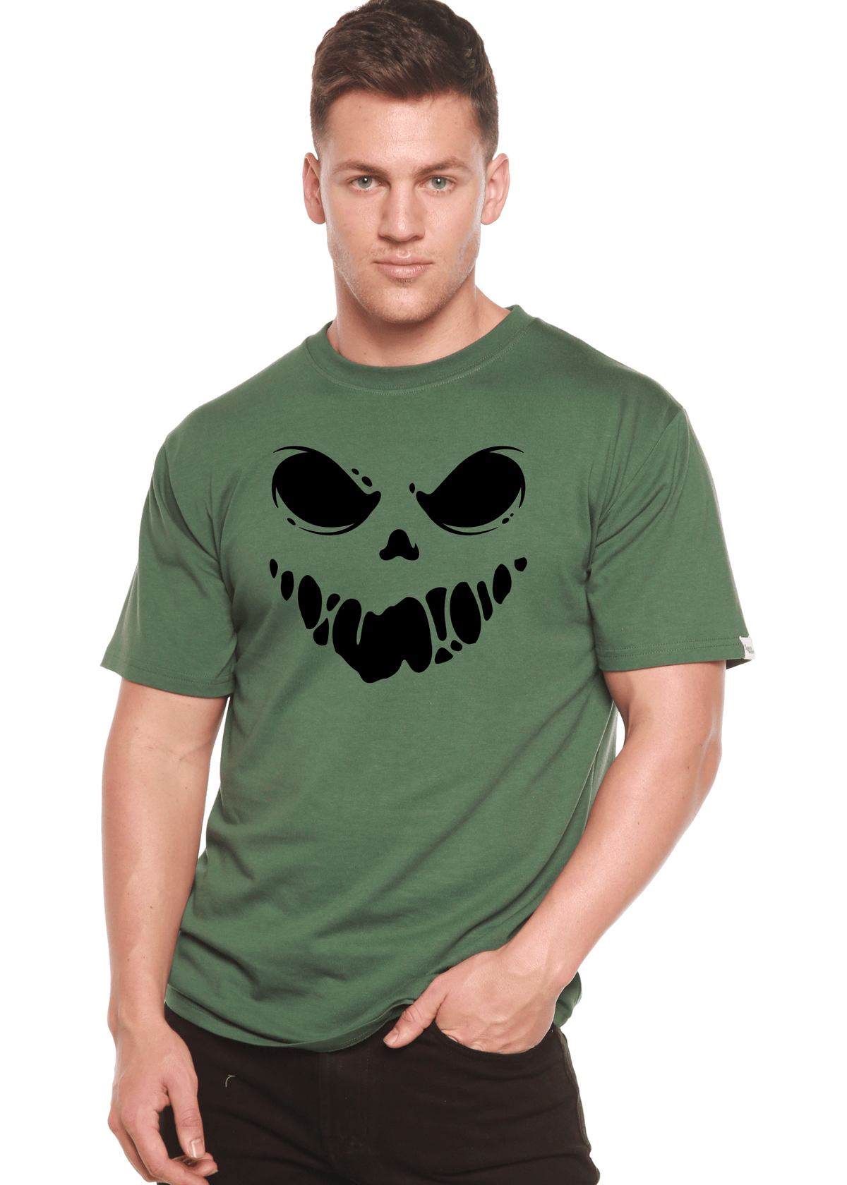 Halloween Boo Men's Bamboo Viscose/Organic Cotton Short Sleeve Graphic T-Shirt - Pendo Store