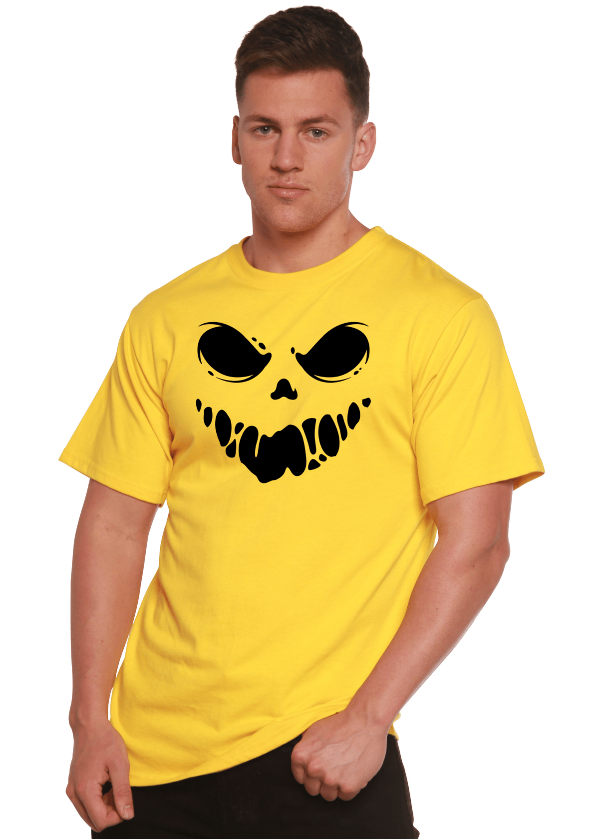 Halloween Boo Men's Bamboo Viscose/Organic Cotton Short Sleeve Graphic T-Shirt - Pendo Store