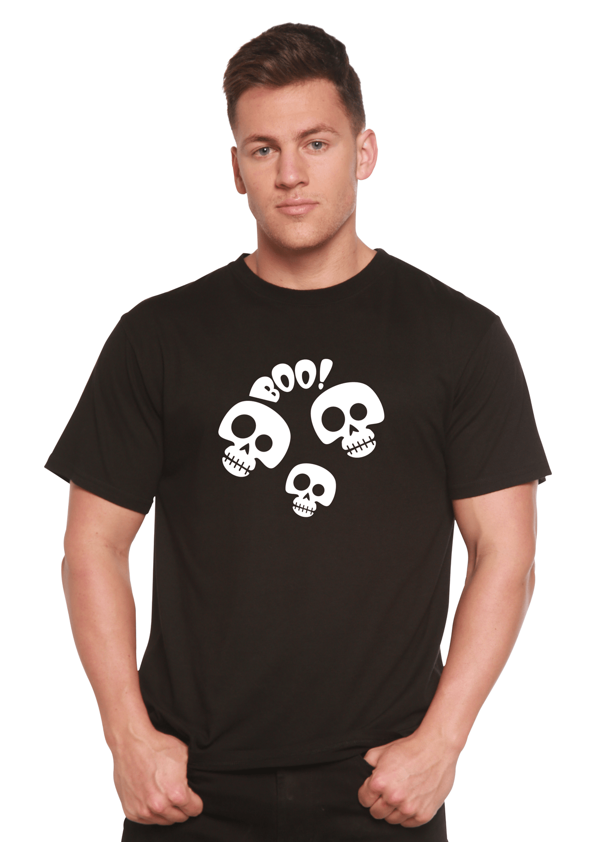 Halloween Boo Unisex Bamboo Viscose/Organic Cotton Short Sleeve Graphic T-Shirt - Pendo Store