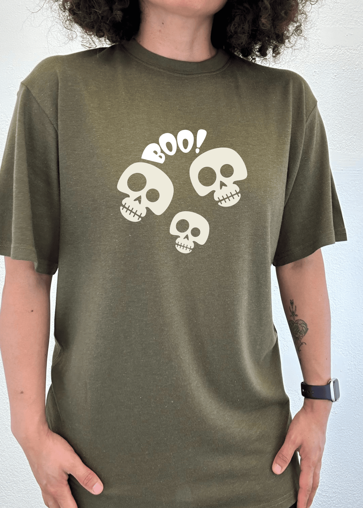Halloween Boo Unisex Bamboo Viscose/Organic Cotton Short Sleeve Graphic T-Shirt - Pendo Store