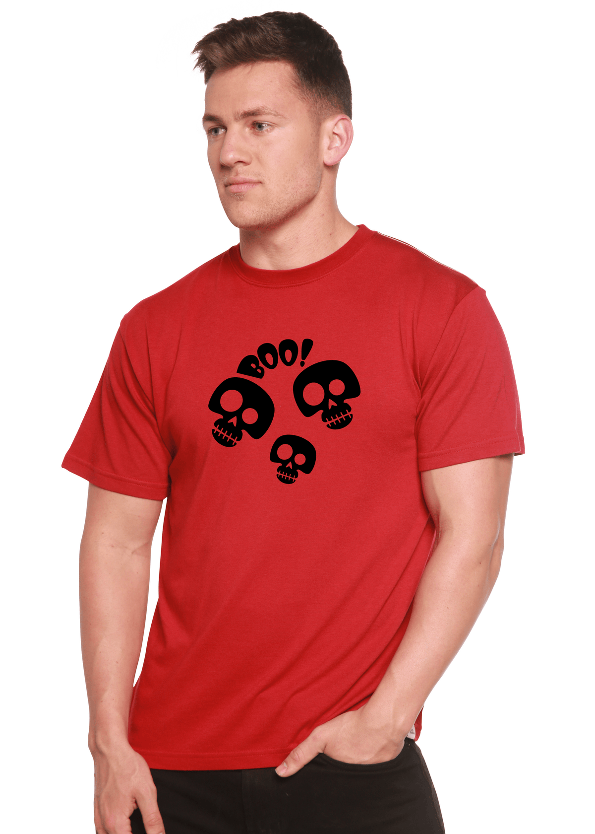 Halloween Boo Unisex Bamboo Viscose/Organic Cotton Short Sleeve Graphic T-Shirt - Pendo Store