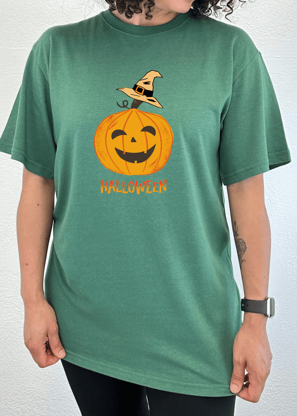 Halloween Pumpkin Unisex Bamboo Viscose/Organic Cotton Short Sleeve Graphic T-Shirt - Pendo Store