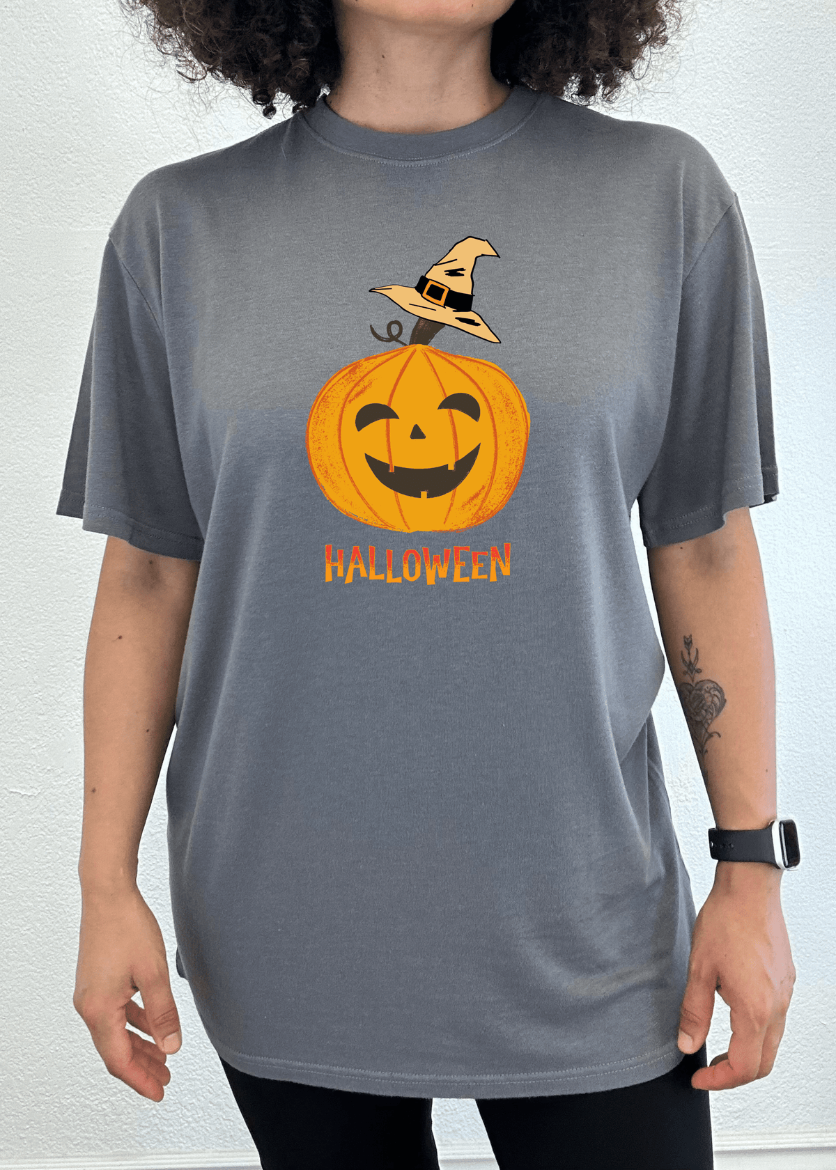 Halloween Pumpkin Unisex Bamboo Viscose/Organic Cotton Short Sleeve Graphic T-Shirt - Pendo Store