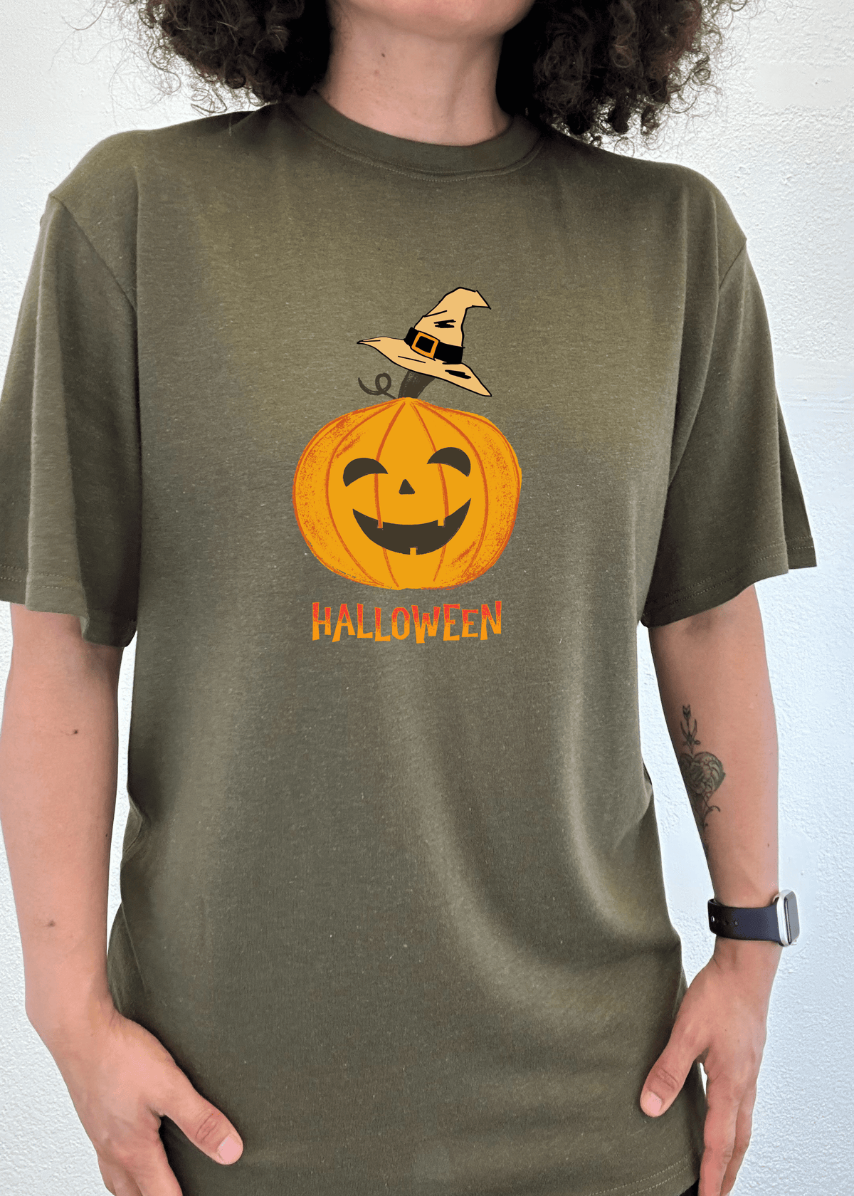 Halloween Pumpkin Unisex Bamboo Viscose/Organic Cotton Short Sleeve Graphic T-Shirt - Pendo Store