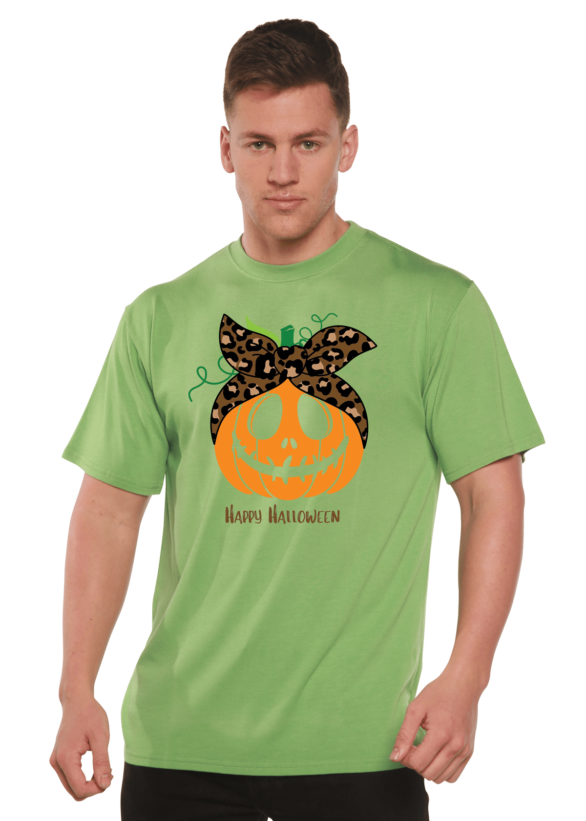 Happy Halloween Men's Bamboo Viscose/Organic Cotton Short Sleeve Graphic T-Shirt - Pendo Store