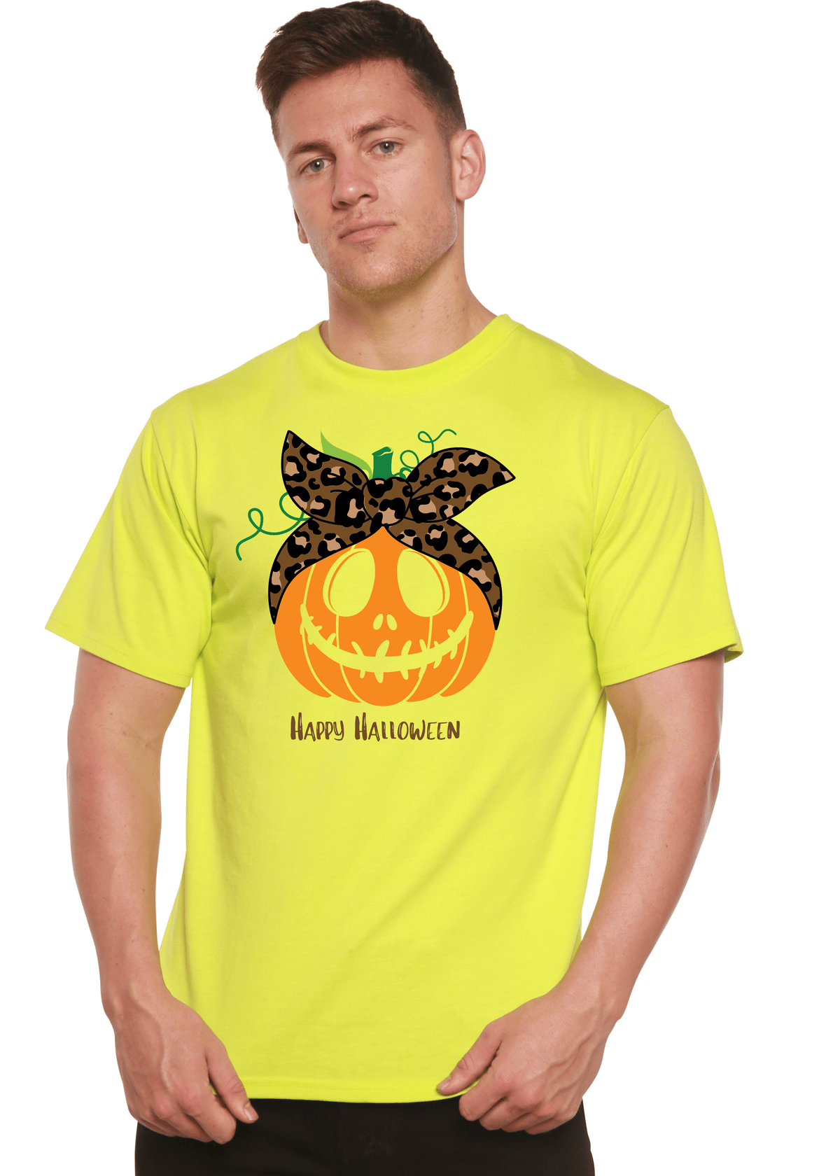 Happy Halloween Men's Bamboo Viscose/Organic Cotton Short Sleeve Graphic T-Shirt - Pendo Store