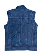 Distressed Leather Adventure Vest