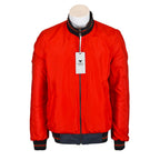 Red Moto Style Leather Jacket