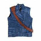 Distressed Leather Adventure Vest