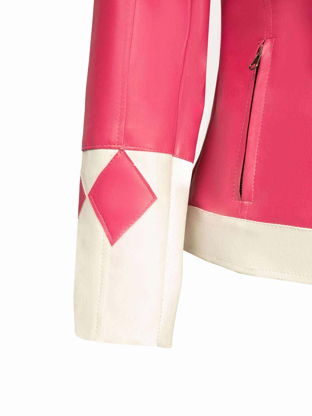 Pink Ranger Inspired Leather Jacket