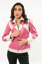Pink Ranger Inspired Leather Jacket