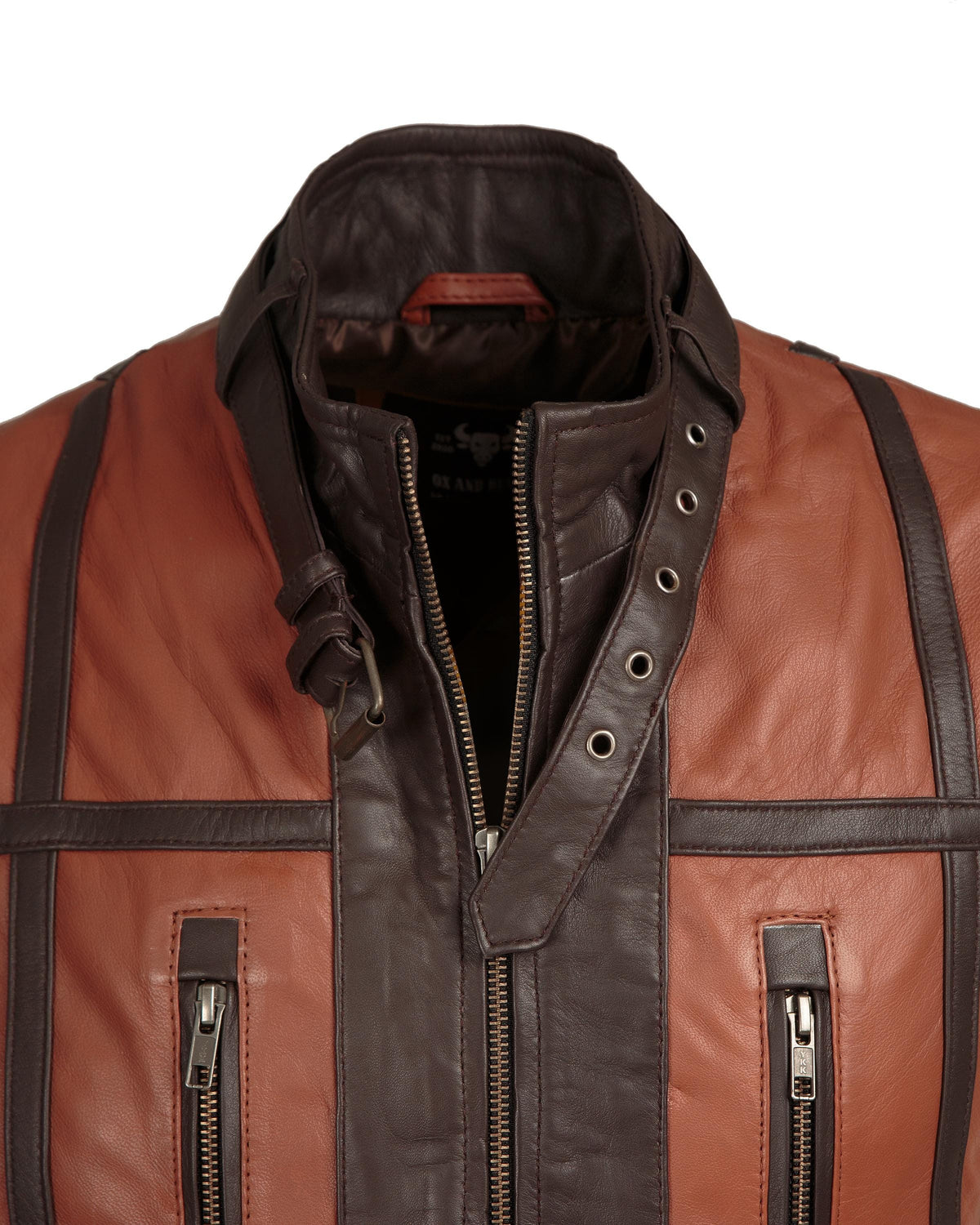 Brown Leather Hunter Vest