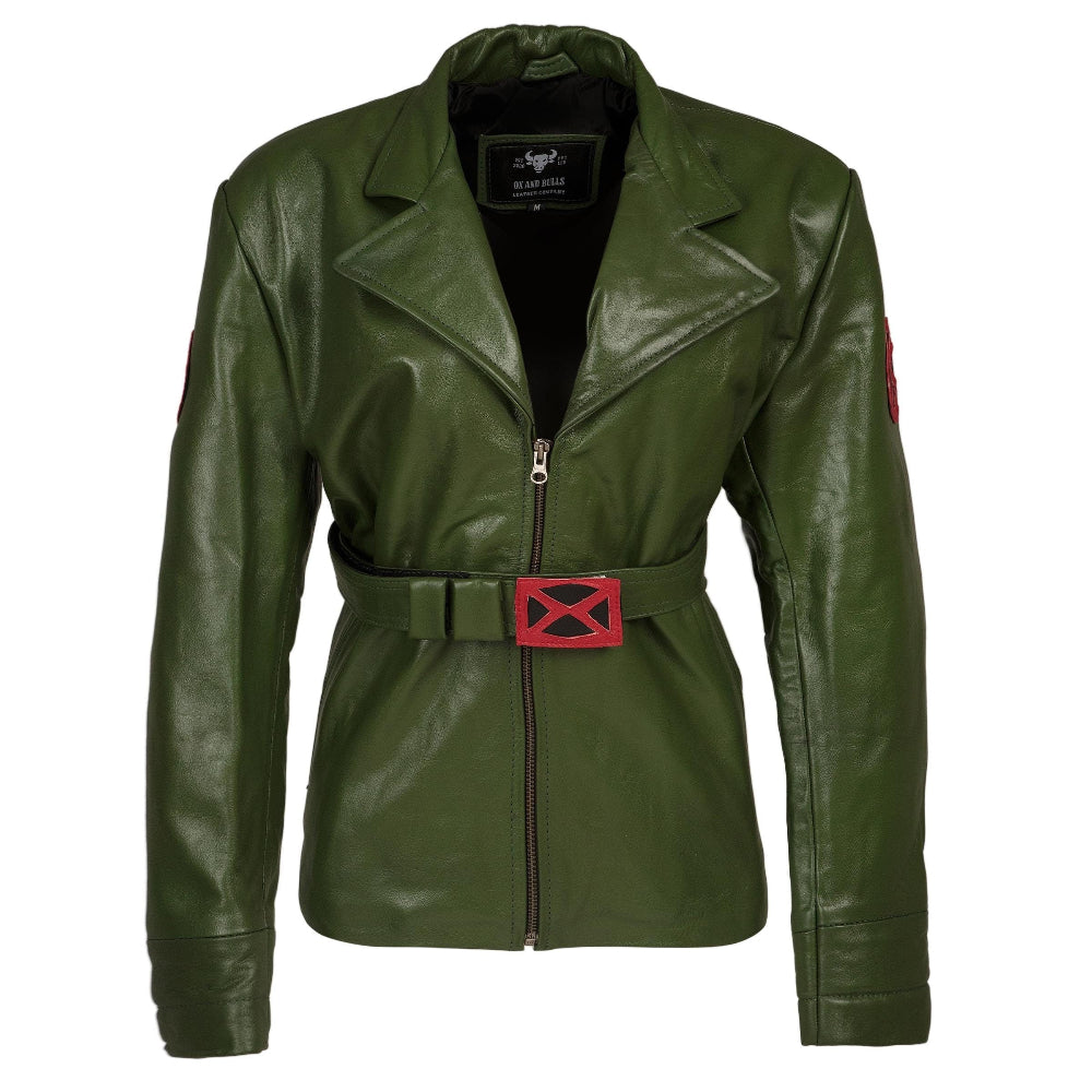 Green Mutant Hero Leather Jacket