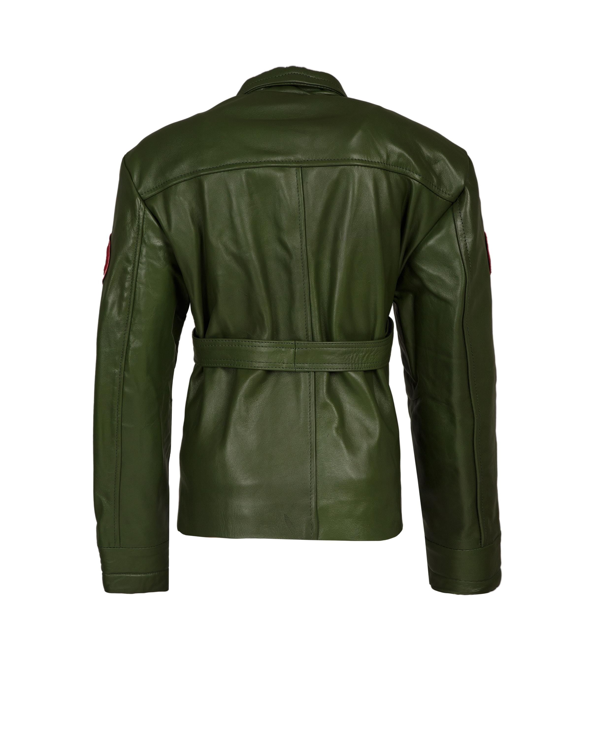 Green Mutant Hero Leather Jacket