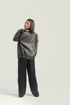 Women's Oversized Retro Bomber Jacket