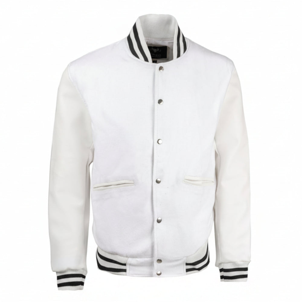 White and Black Varsity Jacket