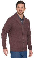 Jacquard Knit Shawl Collar Cardigan - Pendo Store