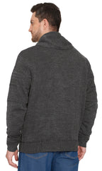 Jacquard Knit Shawl Collar Cardigan - Pendo Store