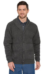 Jacquard Knit Shawl Collar Cardigan - Pendo Store