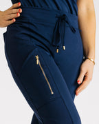 Women's Navy Blue Scrub Joggers