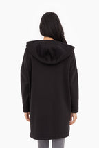 Cozy Comfort Zip Up Hoodie Jacket Black