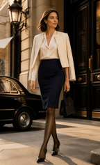 Krazy Larry 21" Skirt - Navy - Pendo Store