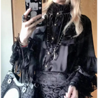 Kawaii Lace Lantern Sleeve Blouse