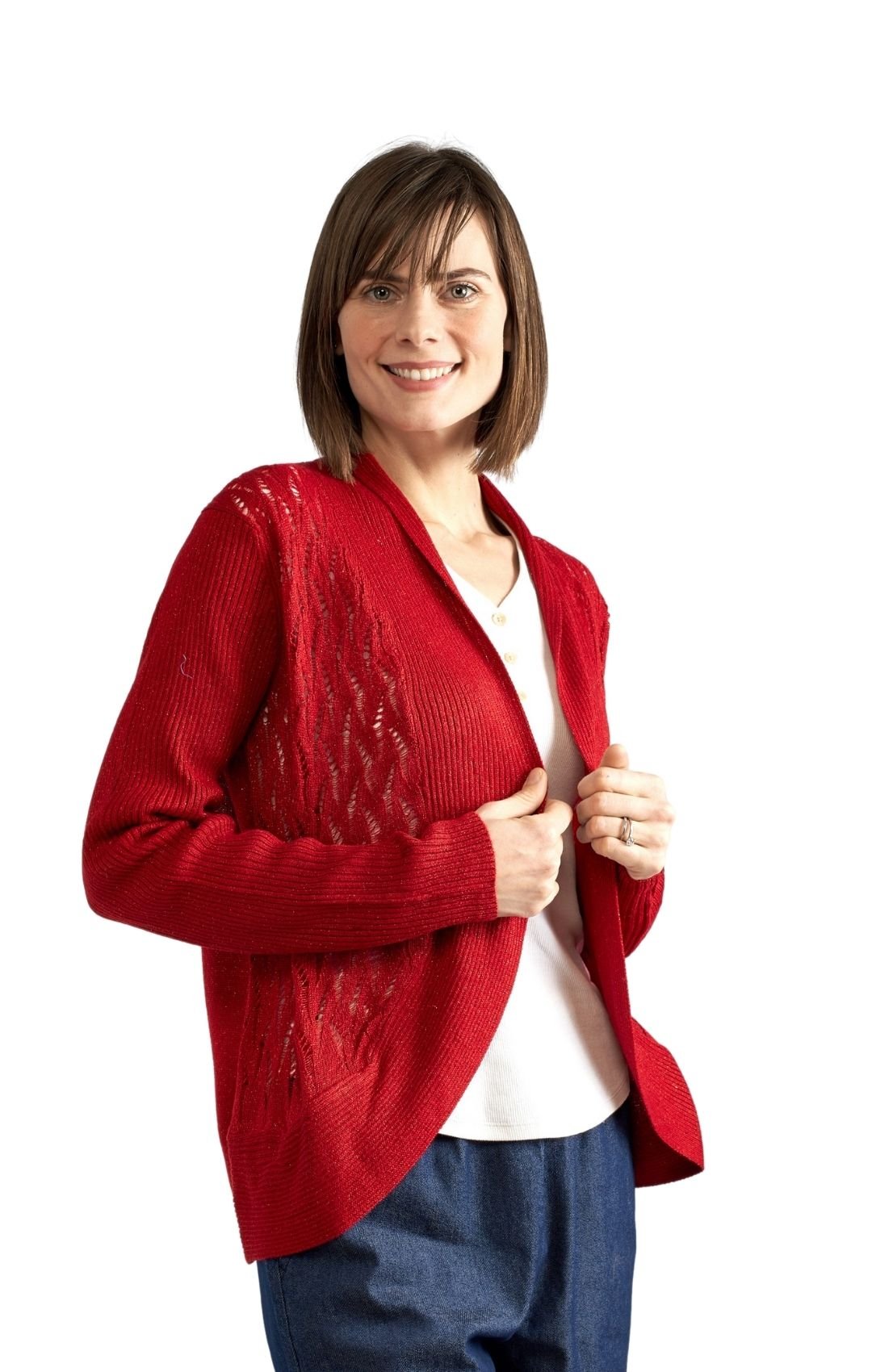 Lightweight Glitter Open Front Shrug - Pendo Store