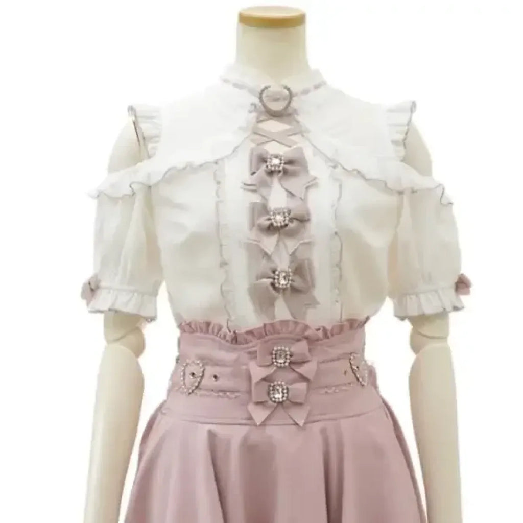 Lolita Lace Bow Off Shoulder Blouse