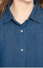 Long Sleeve Denim Tunic Top - Pendo Store