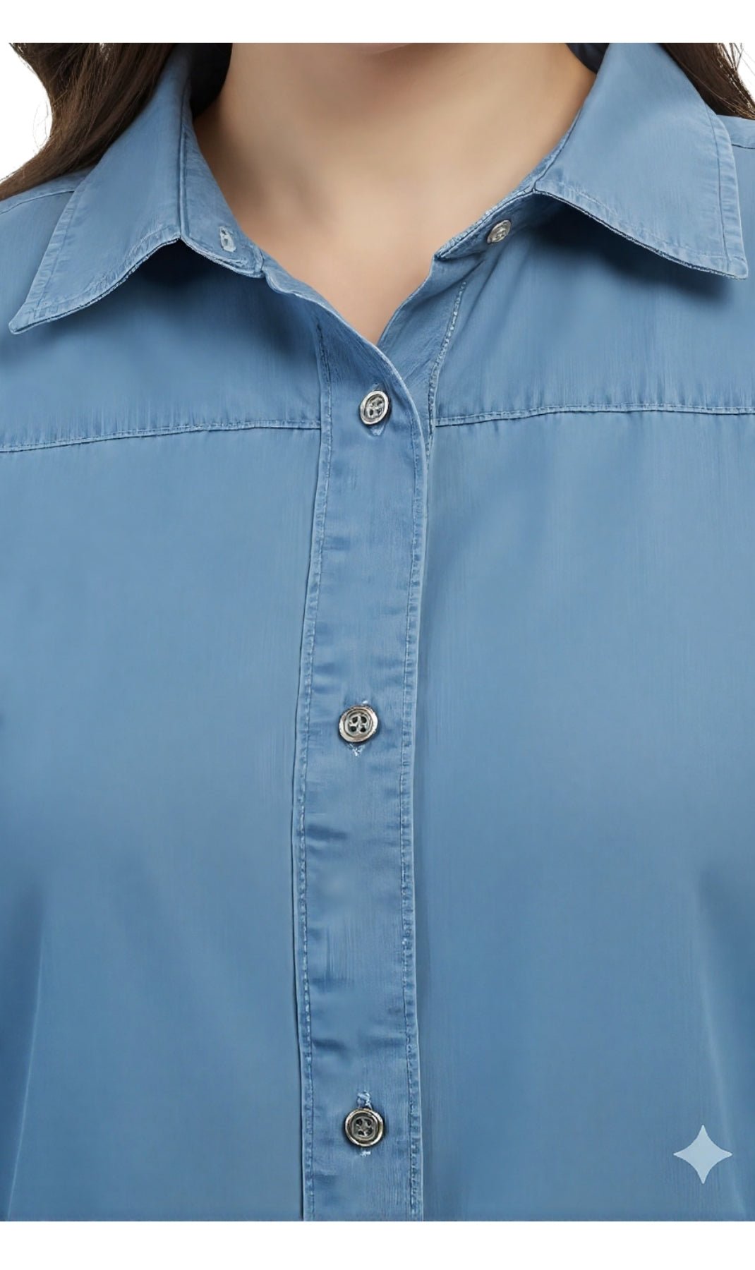Long Sleeve Denim Tunic Top - Pendo Store