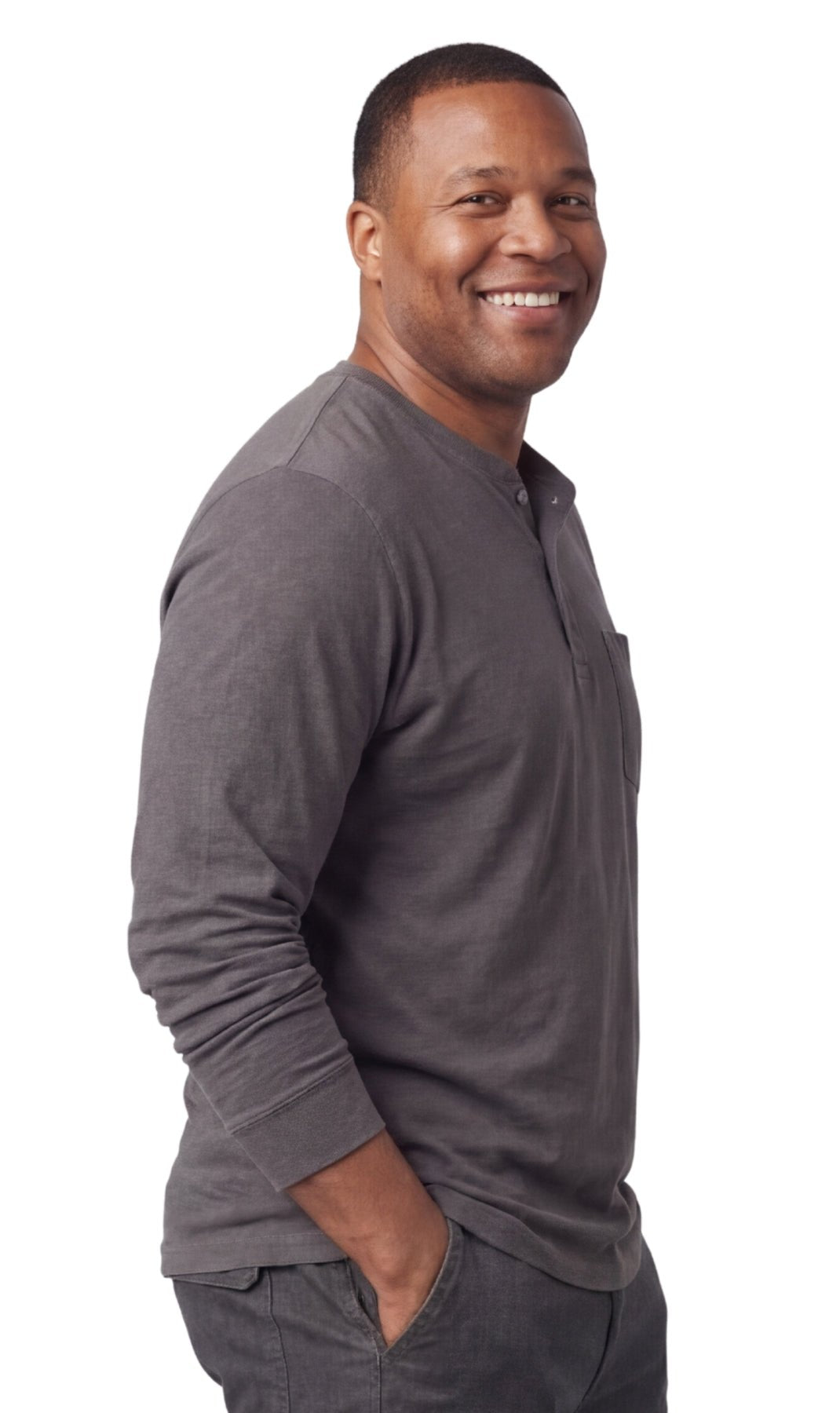 Long Sleeve Henley Pocket Shirt - Pendo Store