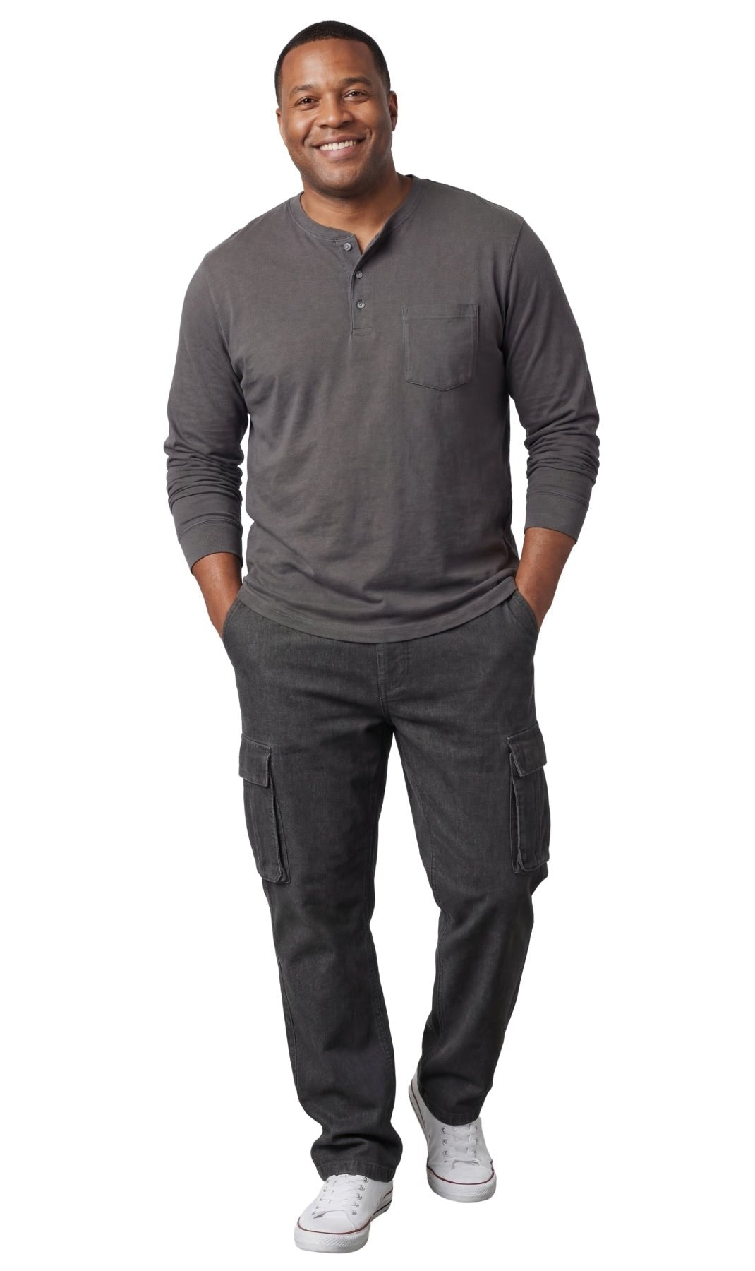 Long Sleeve Henley Pocket Shirt - Pendo Store