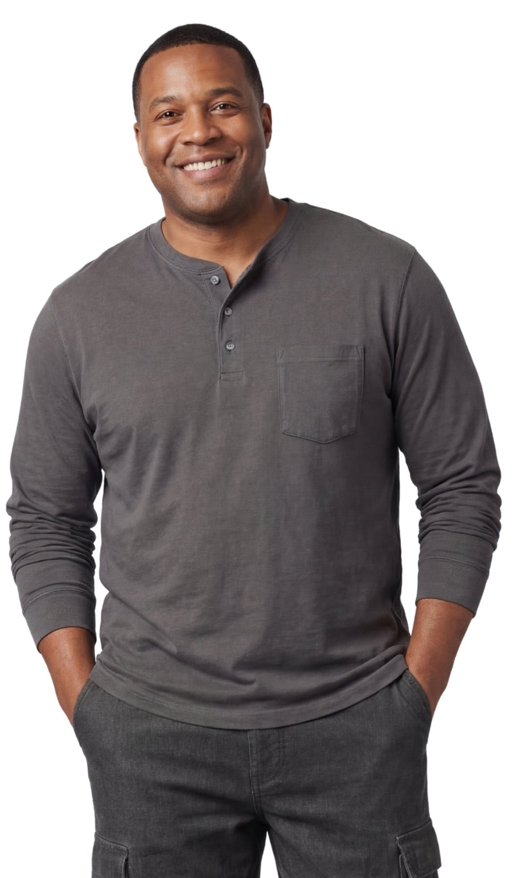 Long Sleeve Henley Pocket Shirt - Pendo Store