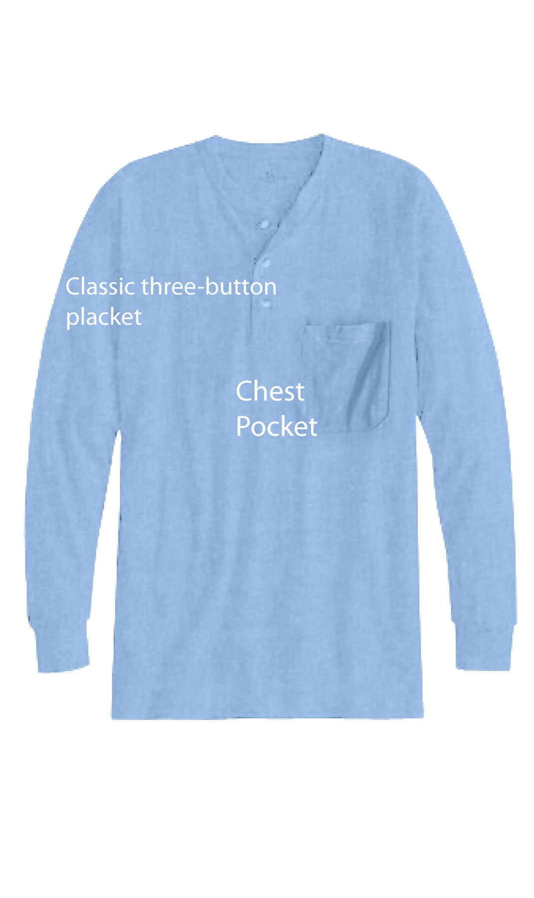 Long Sleeve Henley Pocket Shirt - Pendo Store
