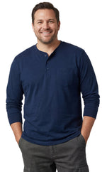 Long Sleeve Henley Pocket Shirt - Pendo Store