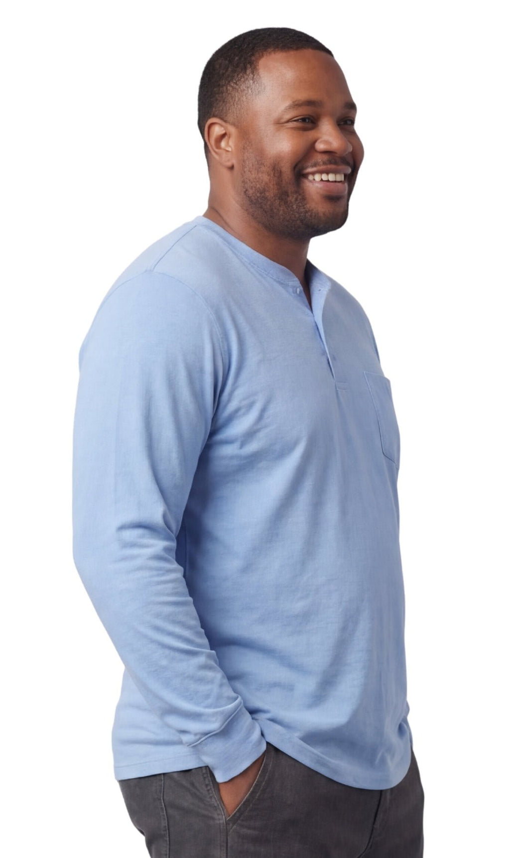 Long Sleeve Henley Pocket Shirt - Pendo Store