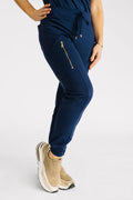Women's Navy Blue Scrub Joggers