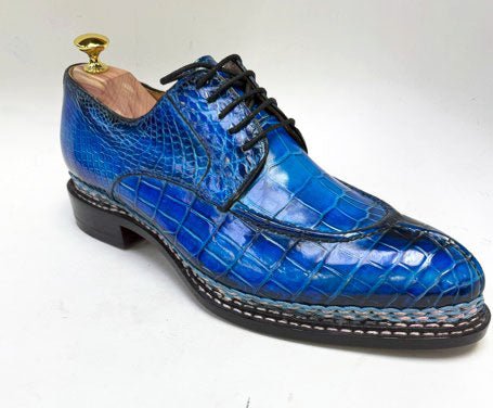 Maurice Dallas Alligator Oxford - Blue - Pendo Store