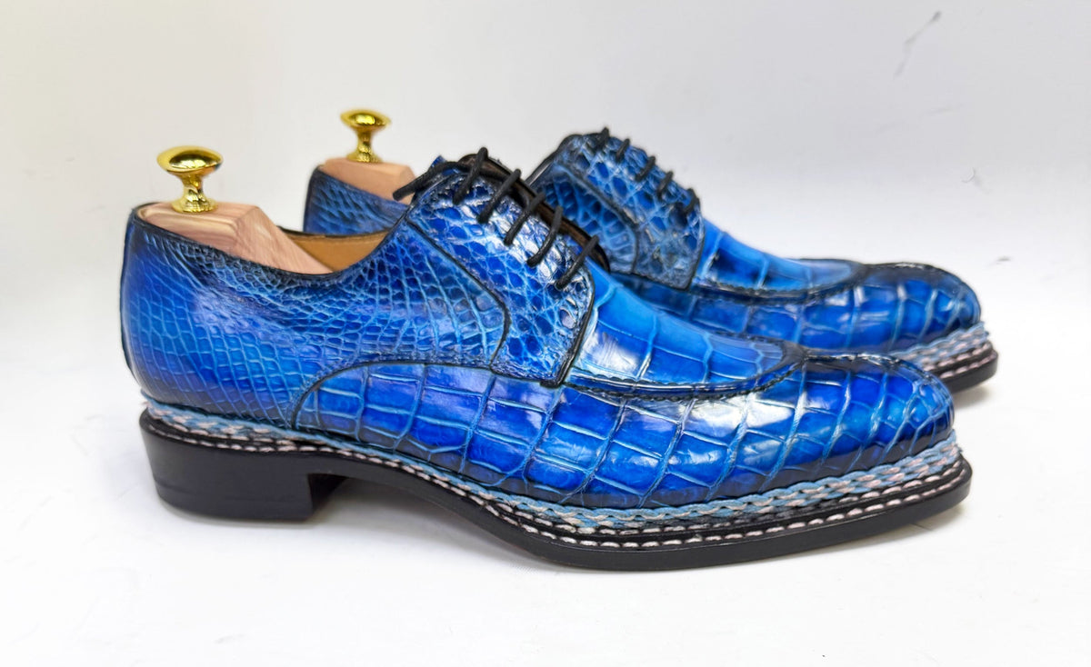 Maurice Dallas Alligator Oxford - Blue - Pendo Store