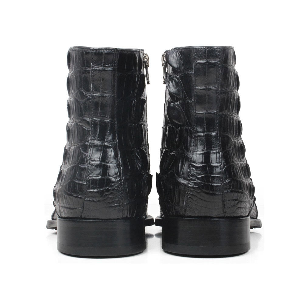 Maurice El Paso Hornback Custom Made Alligator Boot Black - Pendo Store