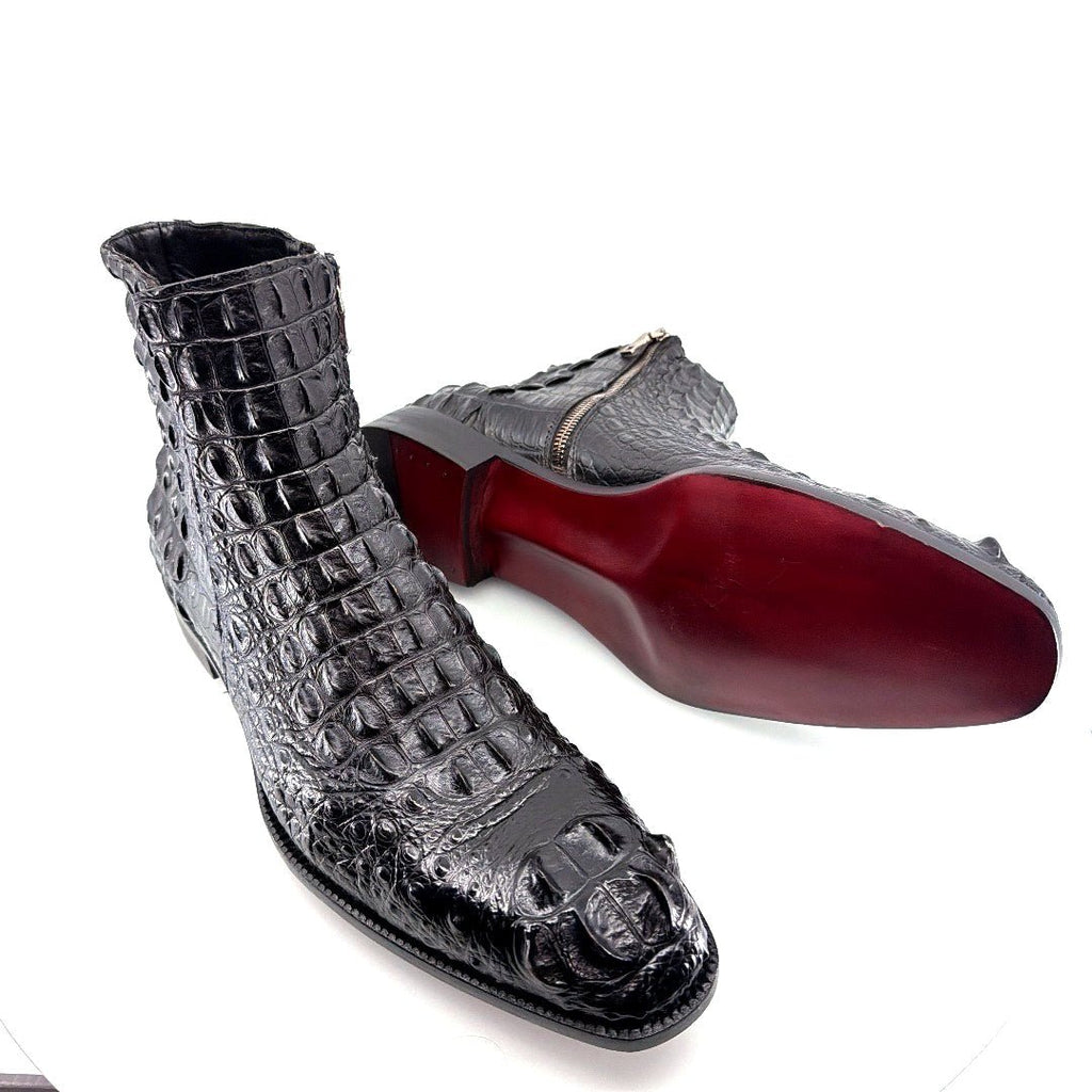 Maurice El Paso Hornback Custom Made Alligator Boot Black - Pendo Store