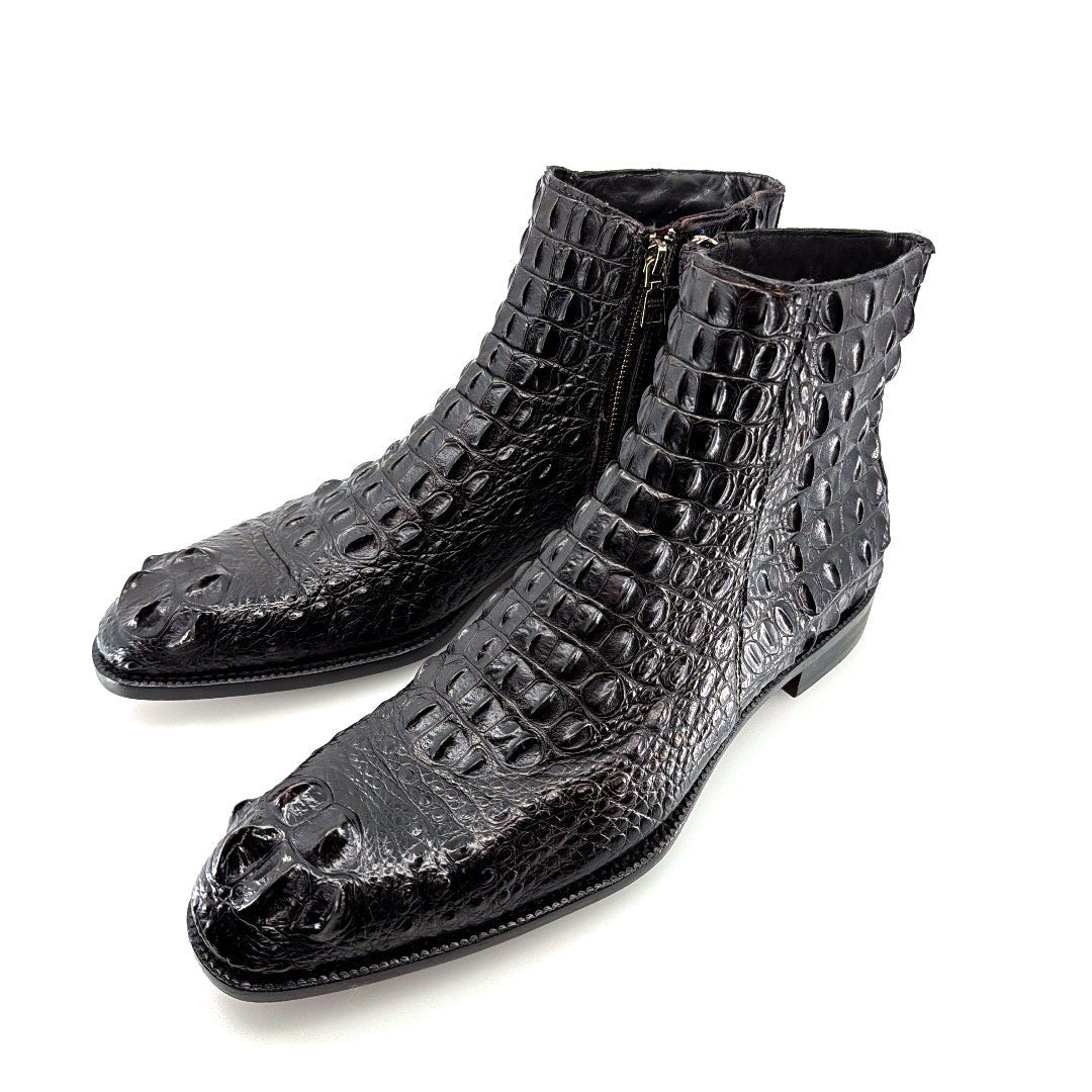 Maurice El Paso Hornback Custom Made Alligator Boot Black - Pendo Store