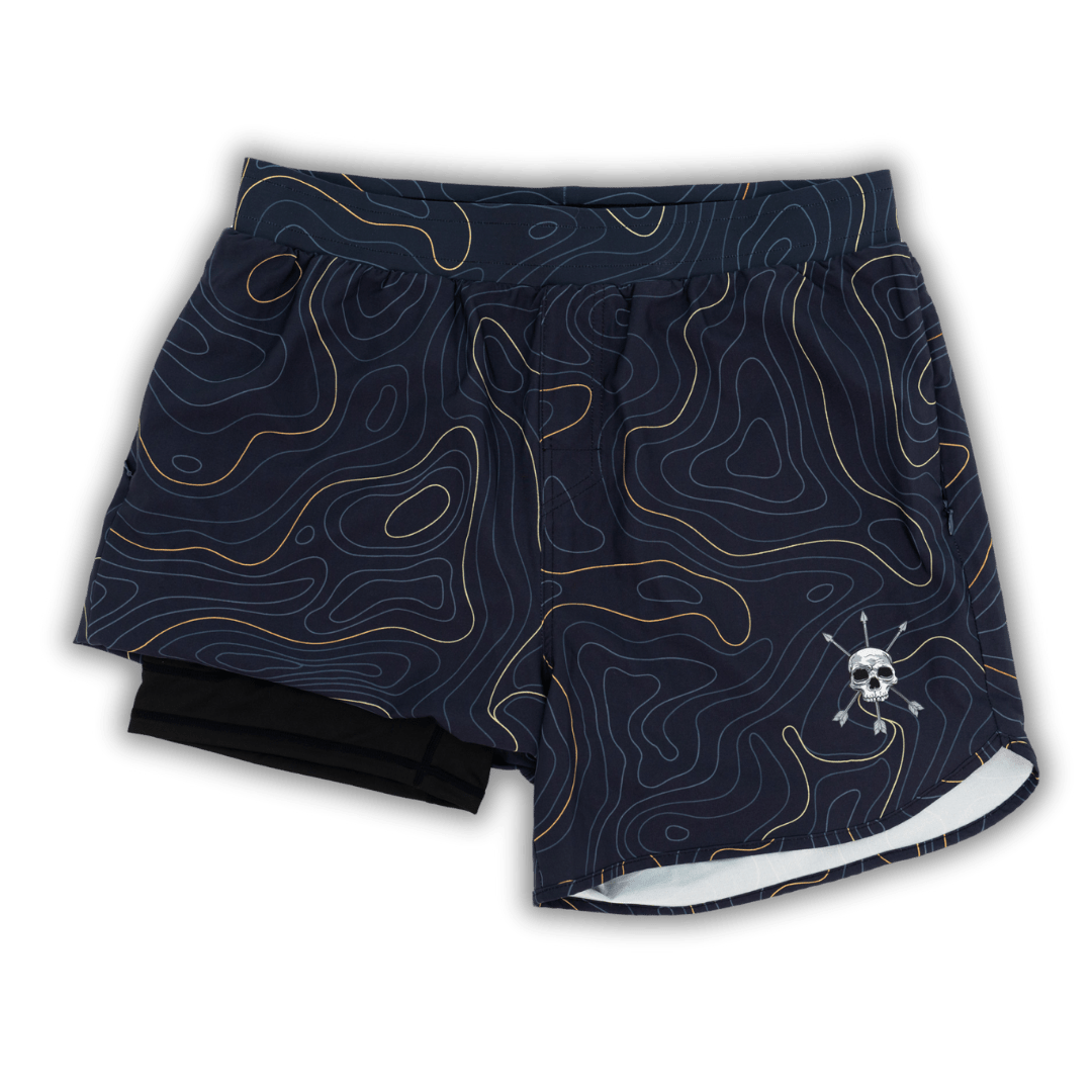 MEN'S | HYBRID SHORT : MIDNIGHT TOPO - Pendo Store