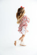 Santa's Sweet Shoppe L/S Ruffle Hem Twirl Dress