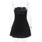 Elegant Velvet Mini Dress
