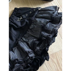 Black Punk Ruffle Mini Skirt